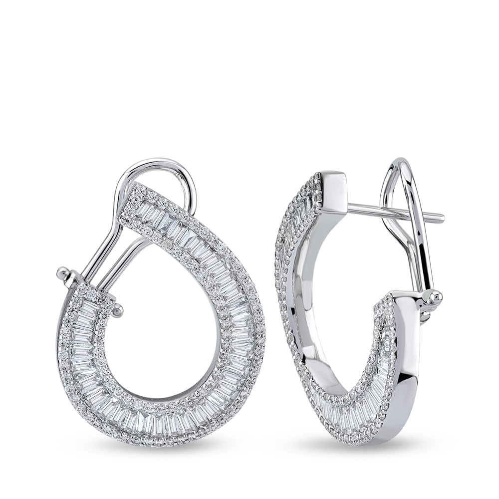 Hoop Diamond Earrings