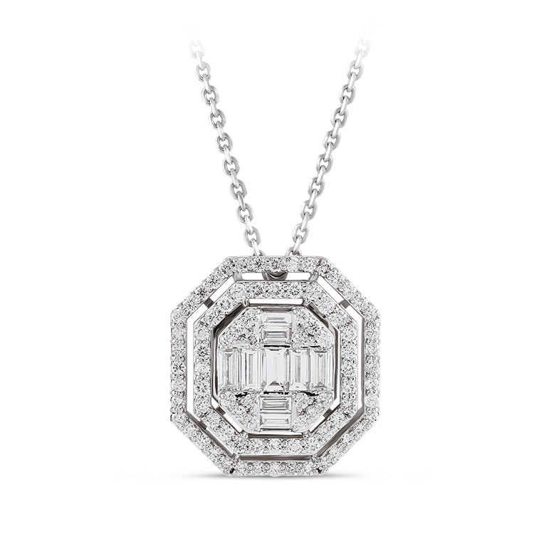 Baguette Diamond Necklace