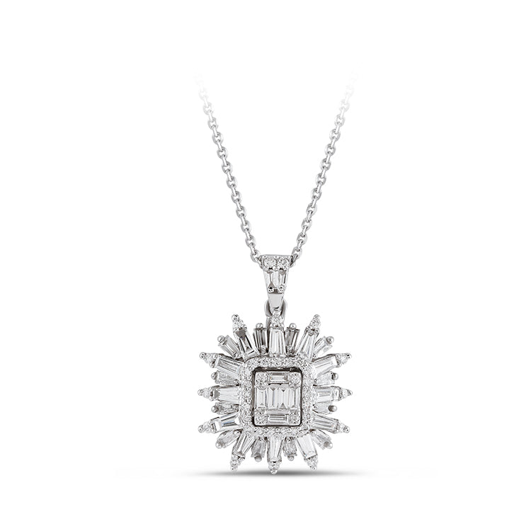 Baguette Diamond Necklace