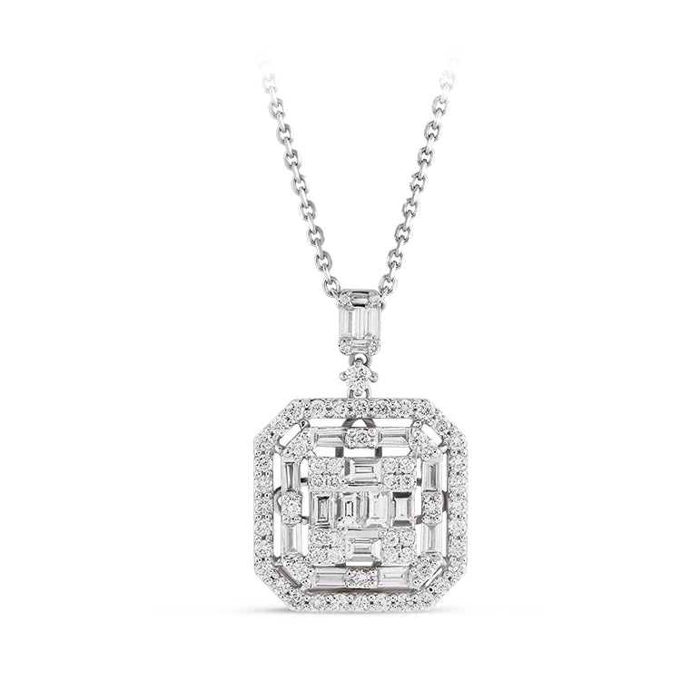 Baguette Diamond Necklace