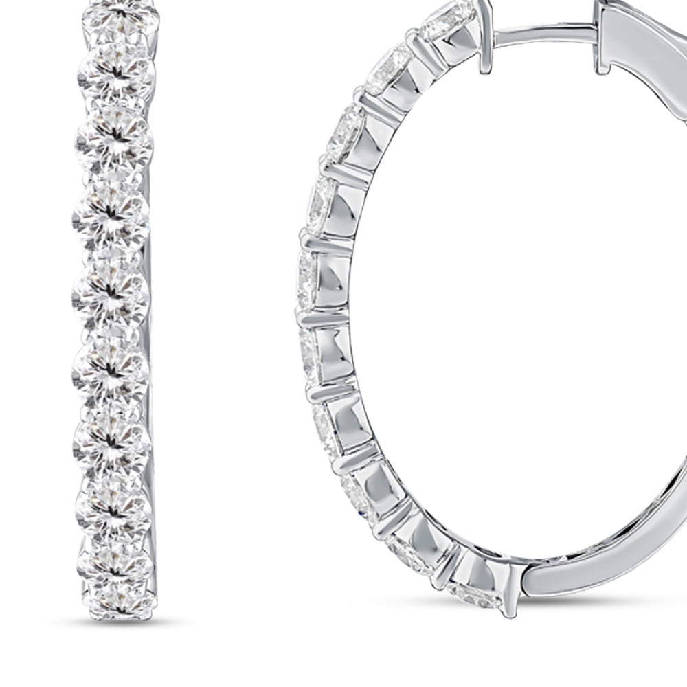 Diamond Hoop Earrings