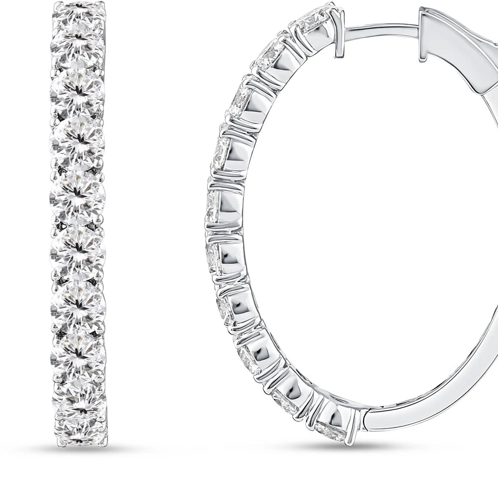 Diamond Hoop Earrings