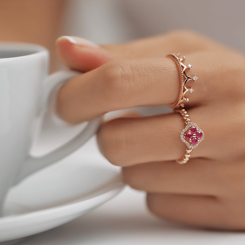 Crown Diamond Ring