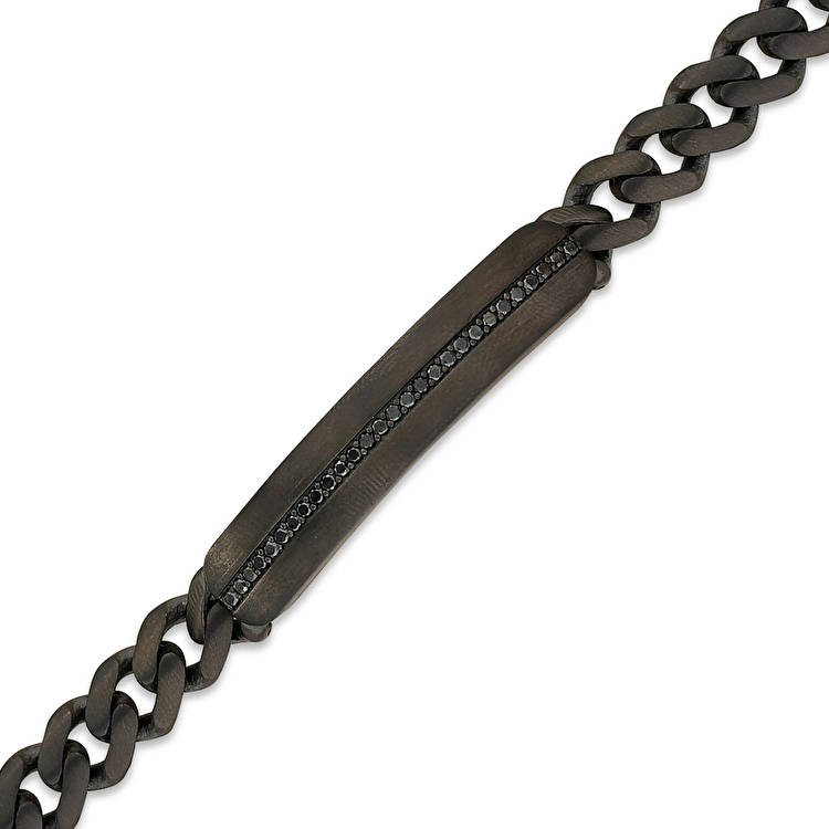 Men Silver Diamond Bracelet