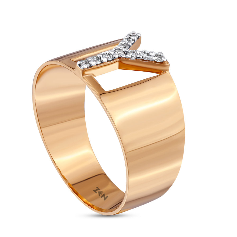 Diamond Initial Ring Y