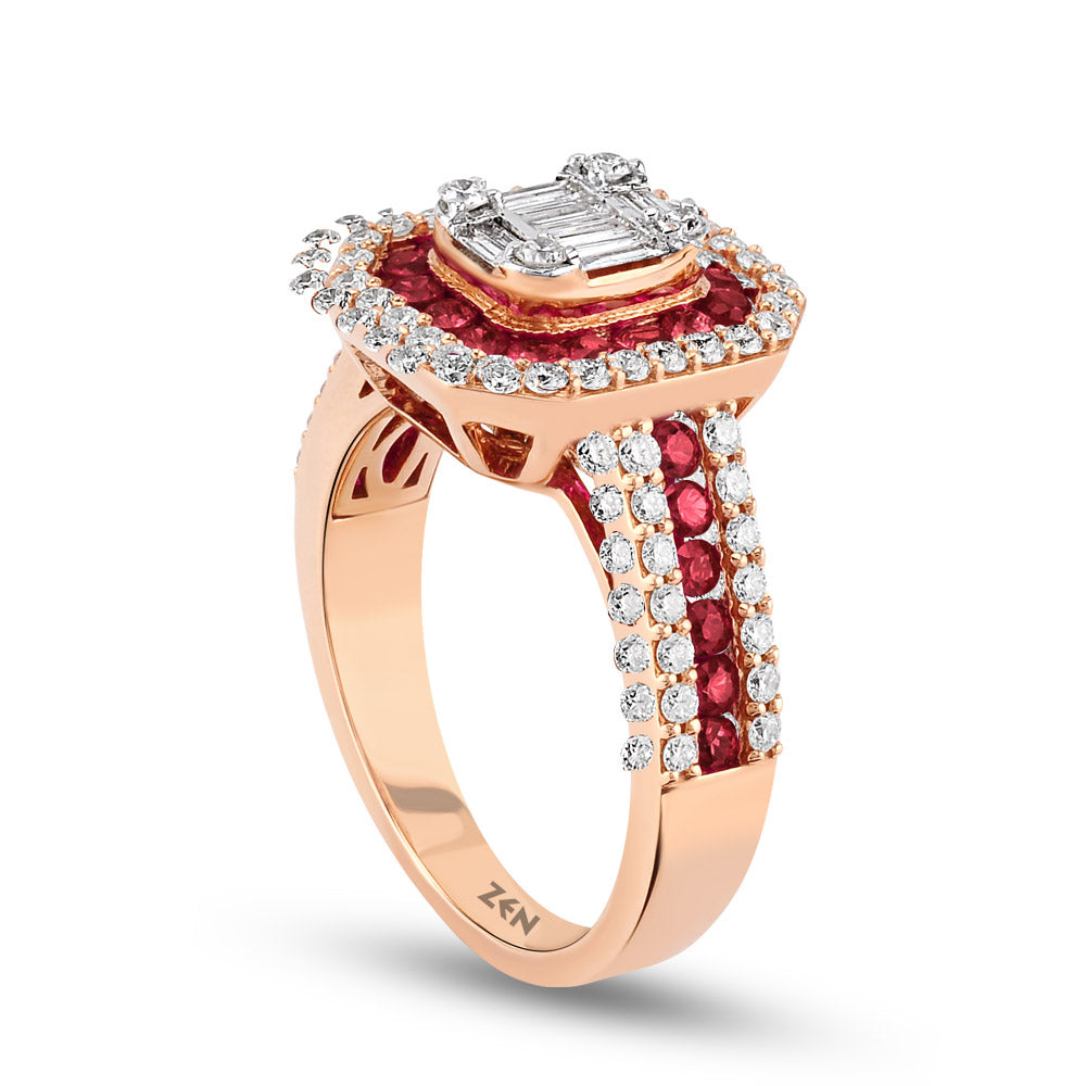 Ruby Baguette Ring