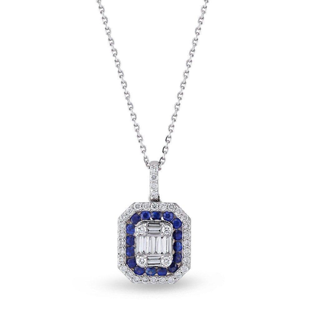 Sapphire Baguette Necklace