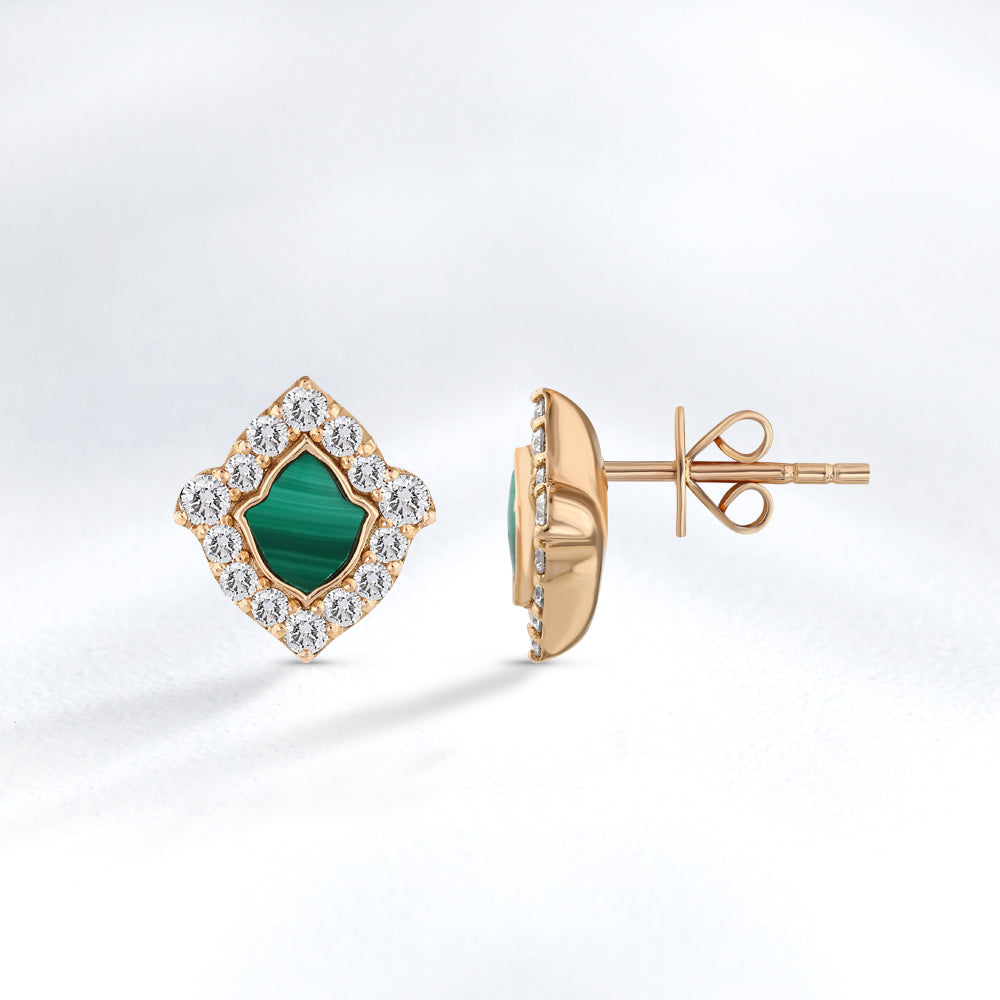 Tulip Diamond Stud Earrings