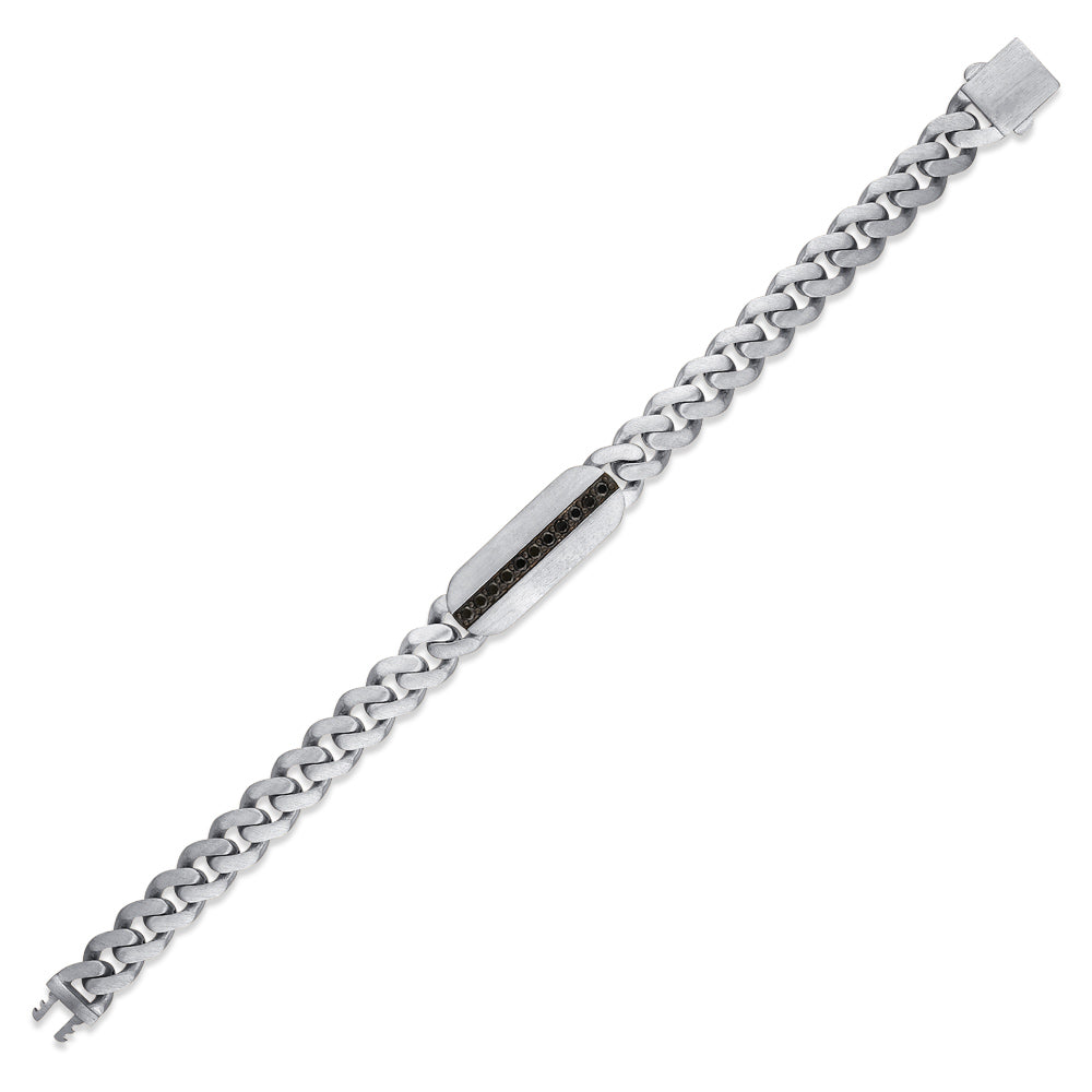 Men Silver Diamond Bracelet