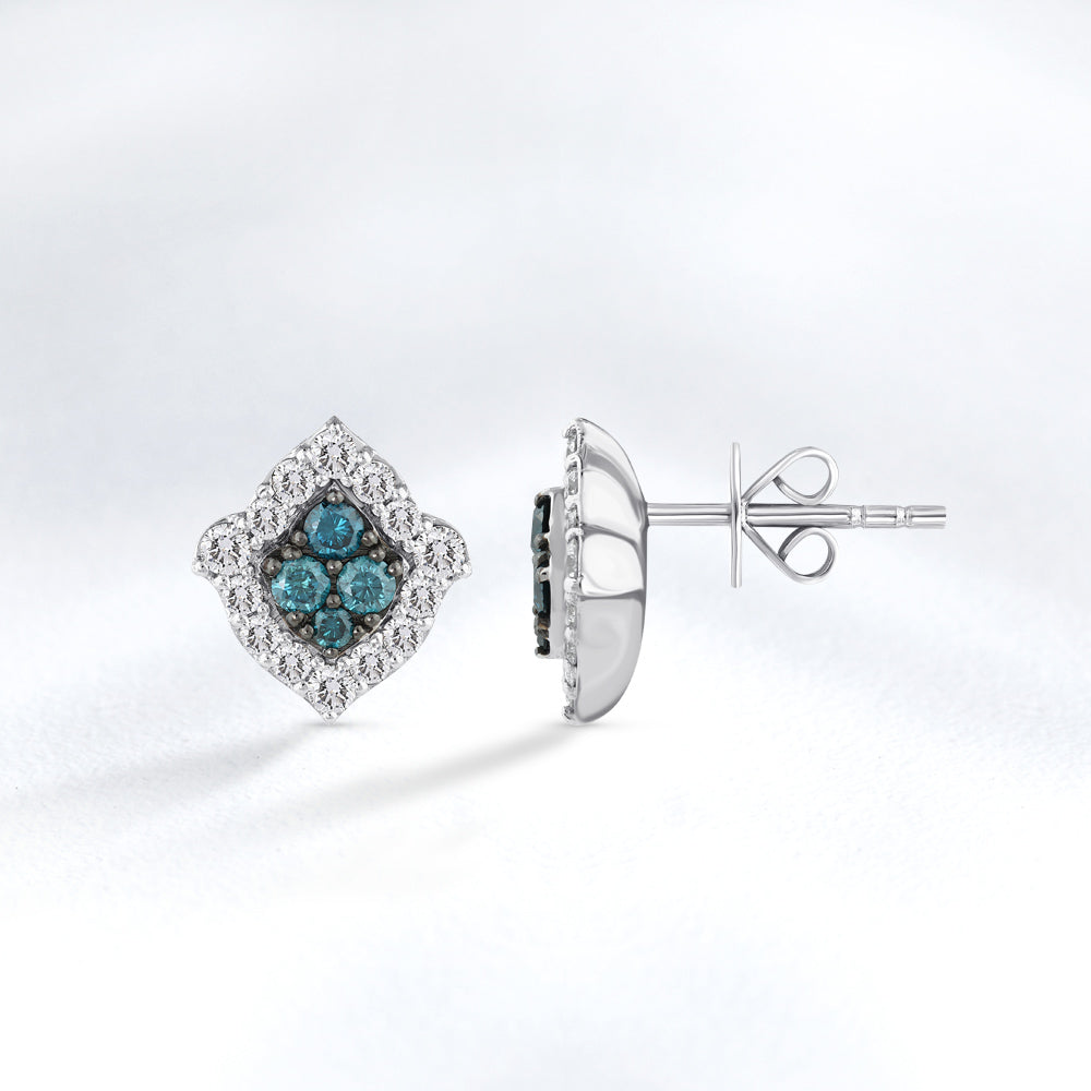 Tulip Diamond Stud Earrings
