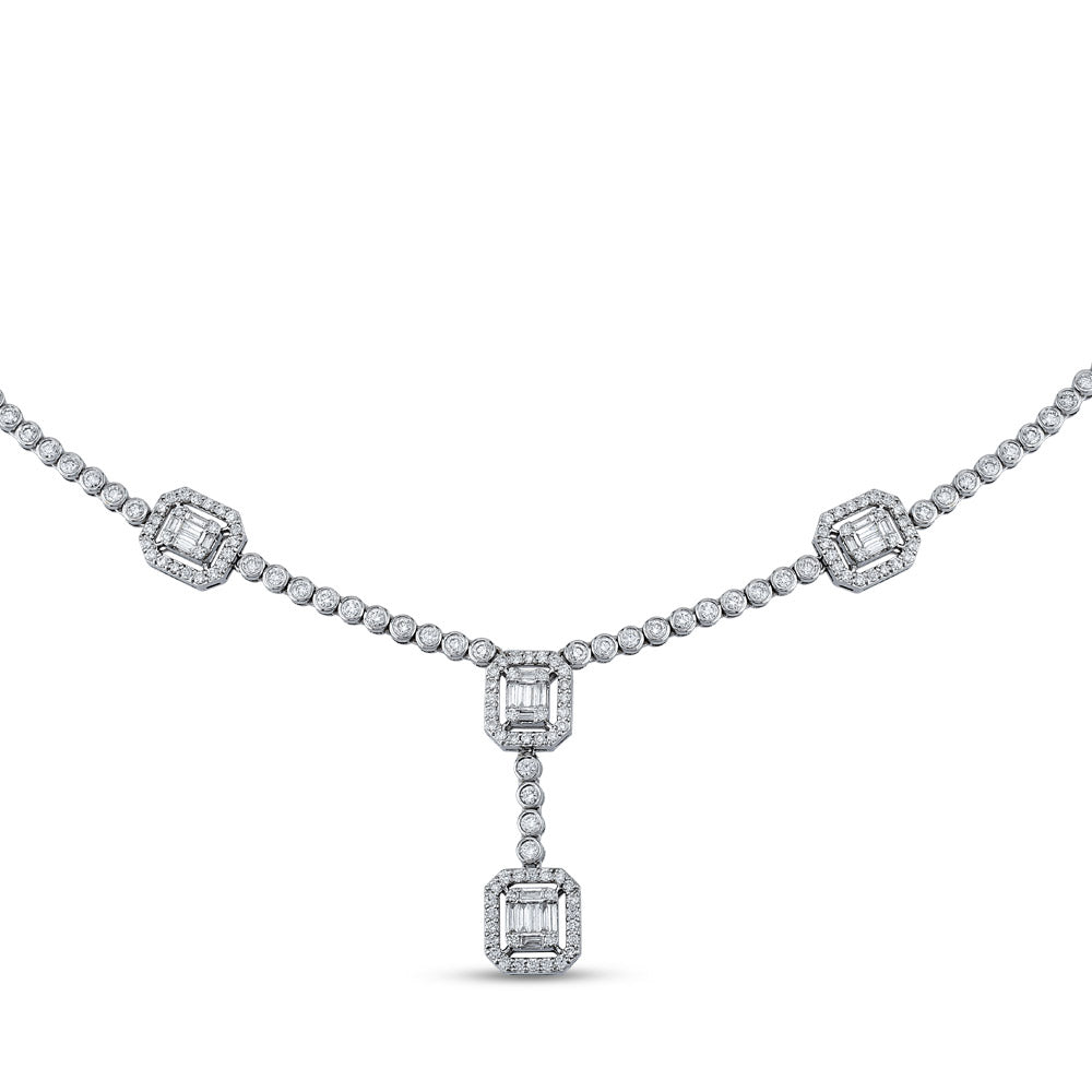 Baguette Diamond Necklace