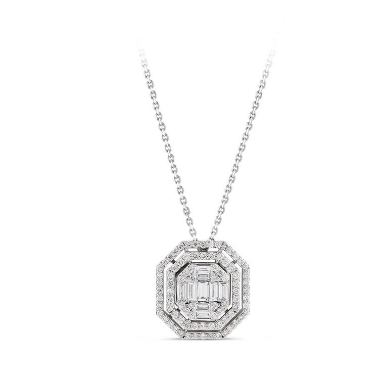 Baguette Diamond Necklace