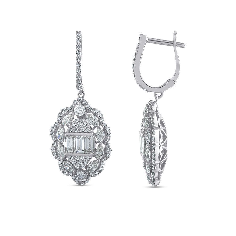 Diamond Design Earrings