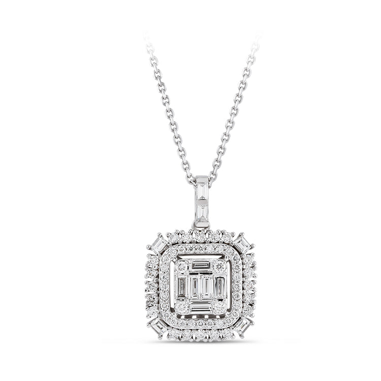 Baguette Diamond Necklace
