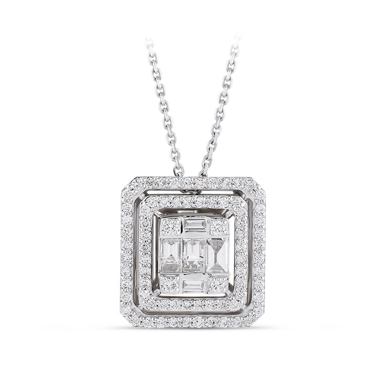 Baguette Diamond Necklace