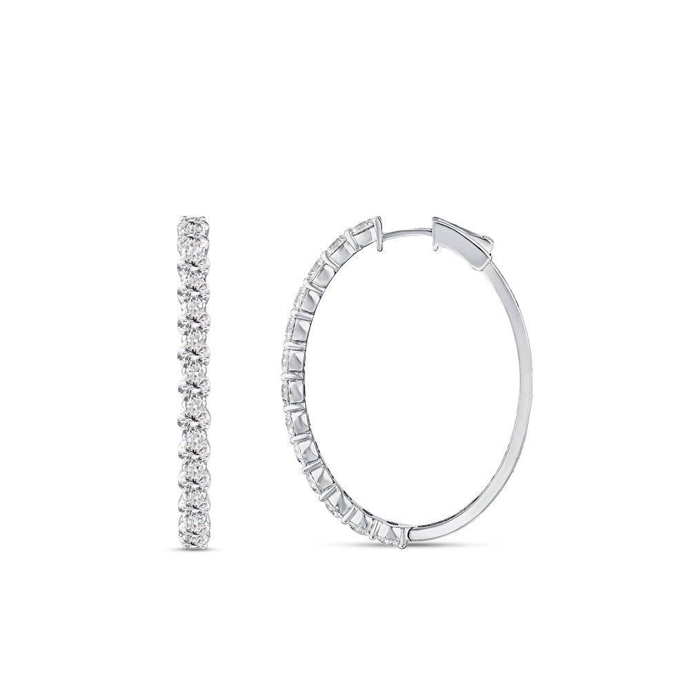 Diamond Hoop Earrings