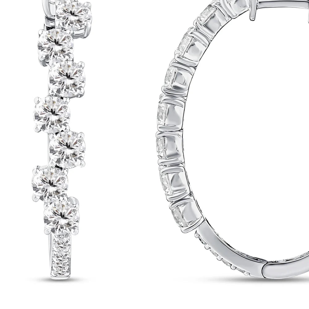Diamond Hoop Earrings