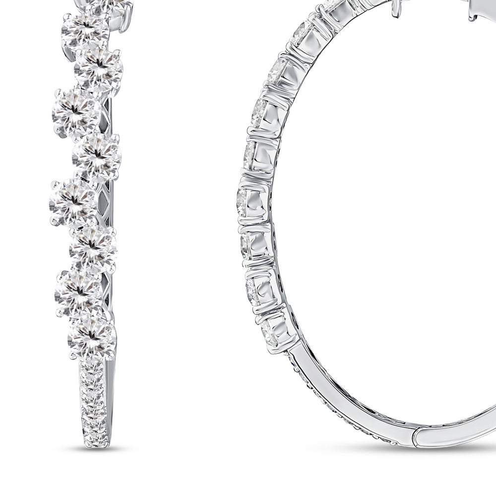 Diamond Hoop Earrings