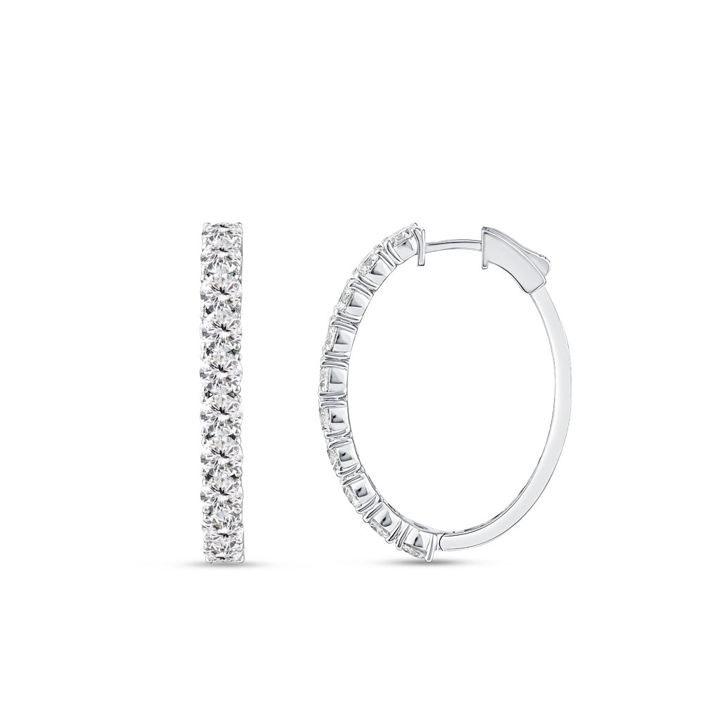 Diamond Hoop Earrings