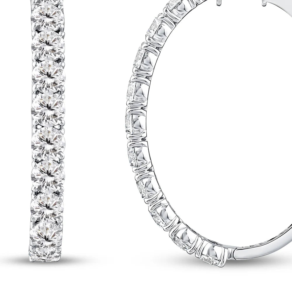 Diamond Hoop Earrings