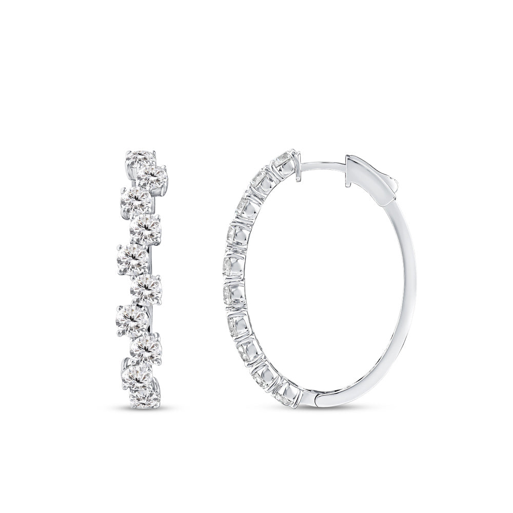 Diamond Hoop Earrings