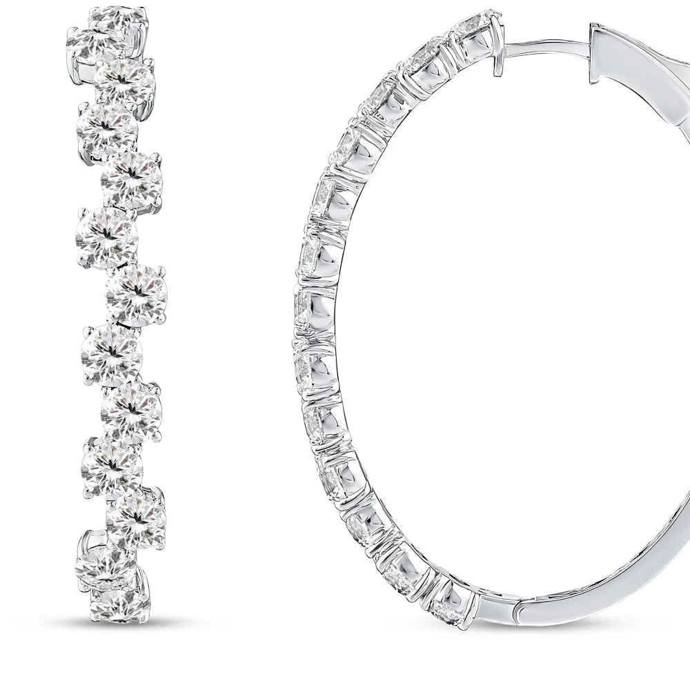 Diamond Hoop Earrings