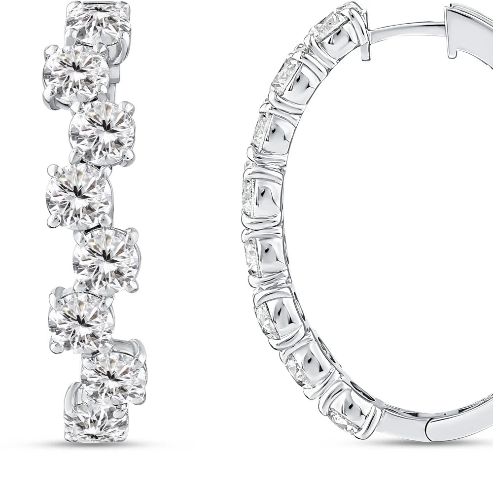 Diamond Hoop Earrings