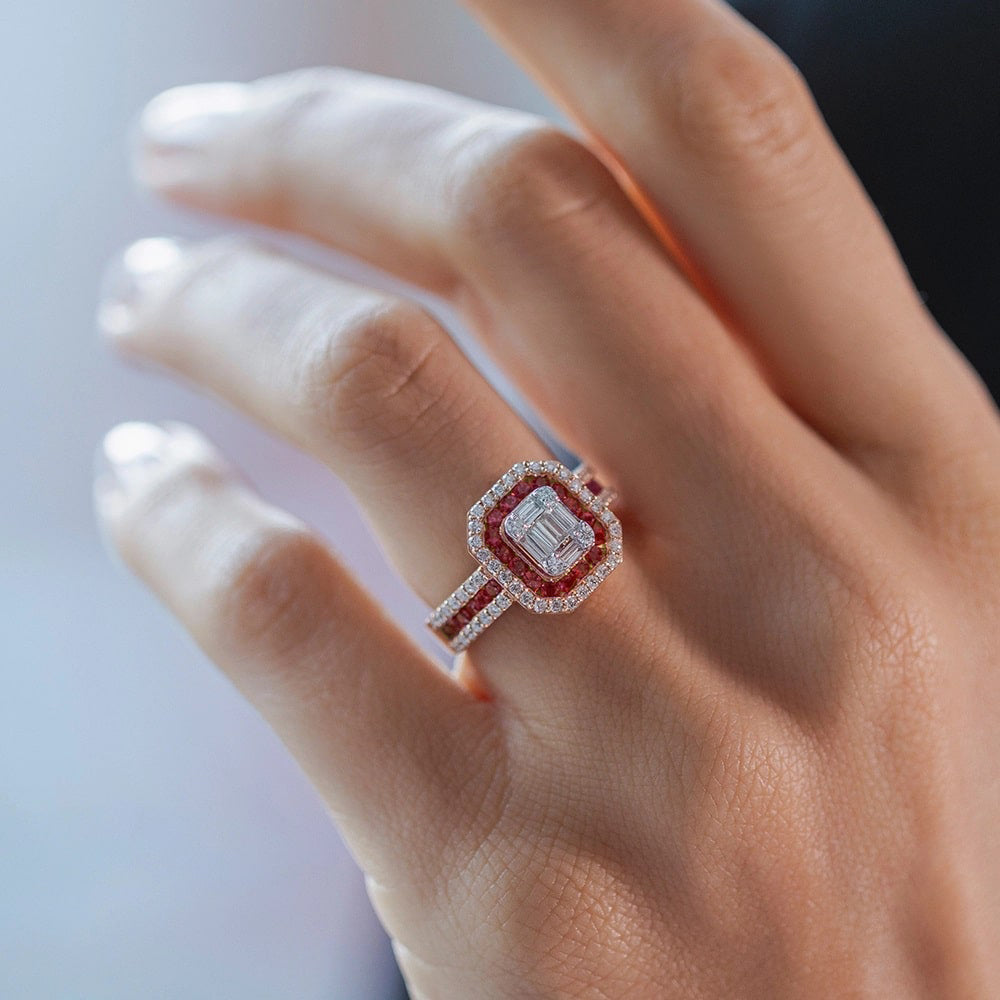Ruby Baguette Ring