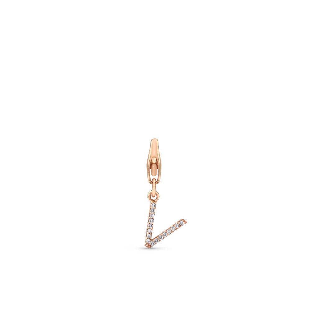 Diamond Initial Charm V