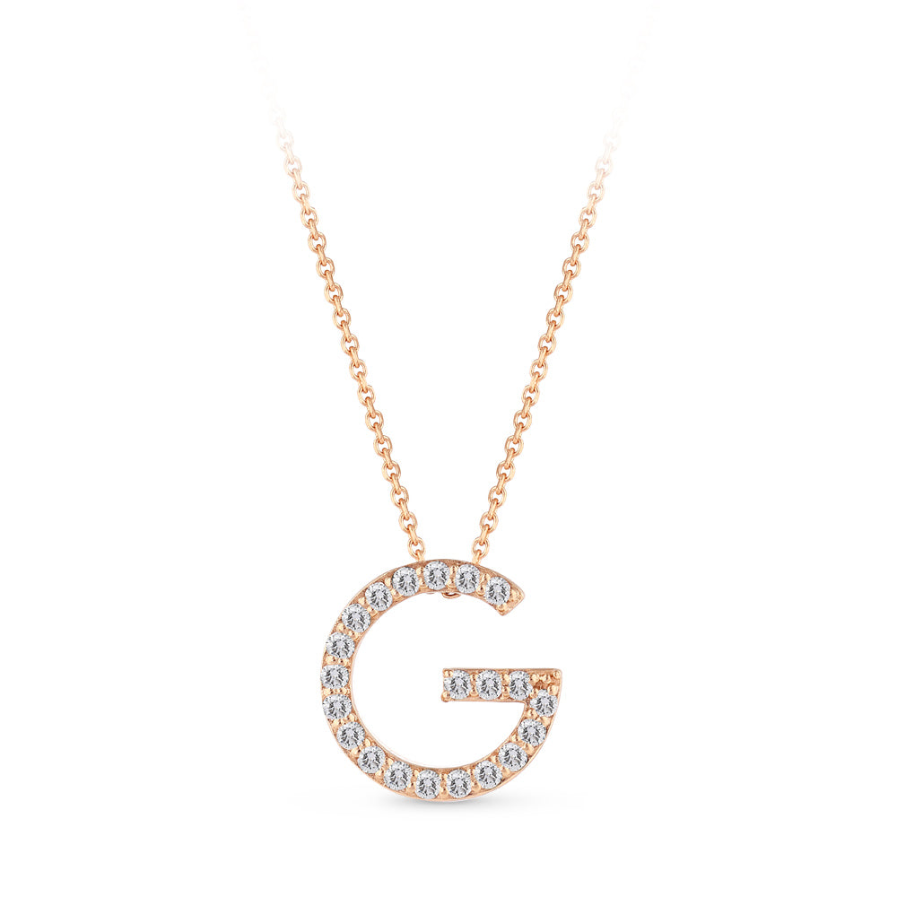 Diamond Initial Necklace G
