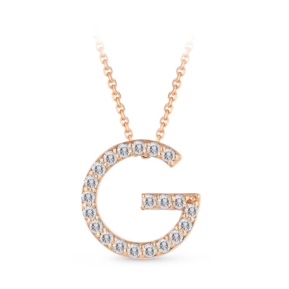 Diamond Initial Necklace G