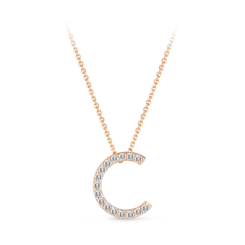 Diamond Initital Necklace C