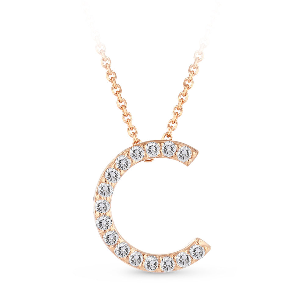 Diamond Initital Necklace C