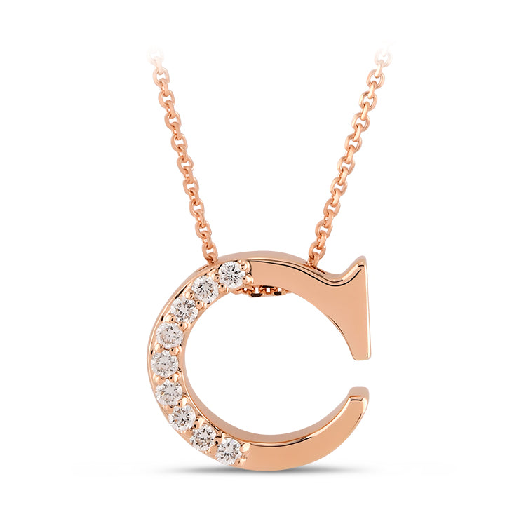 Diamond Inıtial Necklace C
