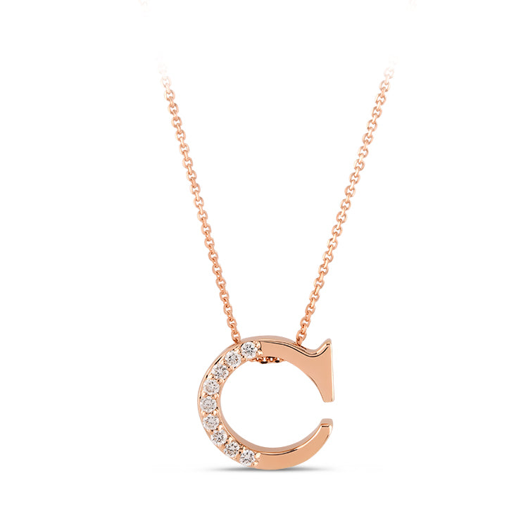 Diamond Inıtial Necklace C