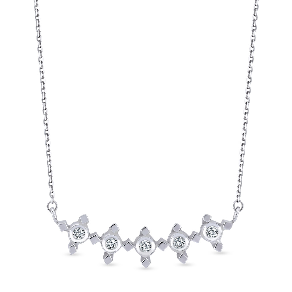Diamond Five Stone Necklace