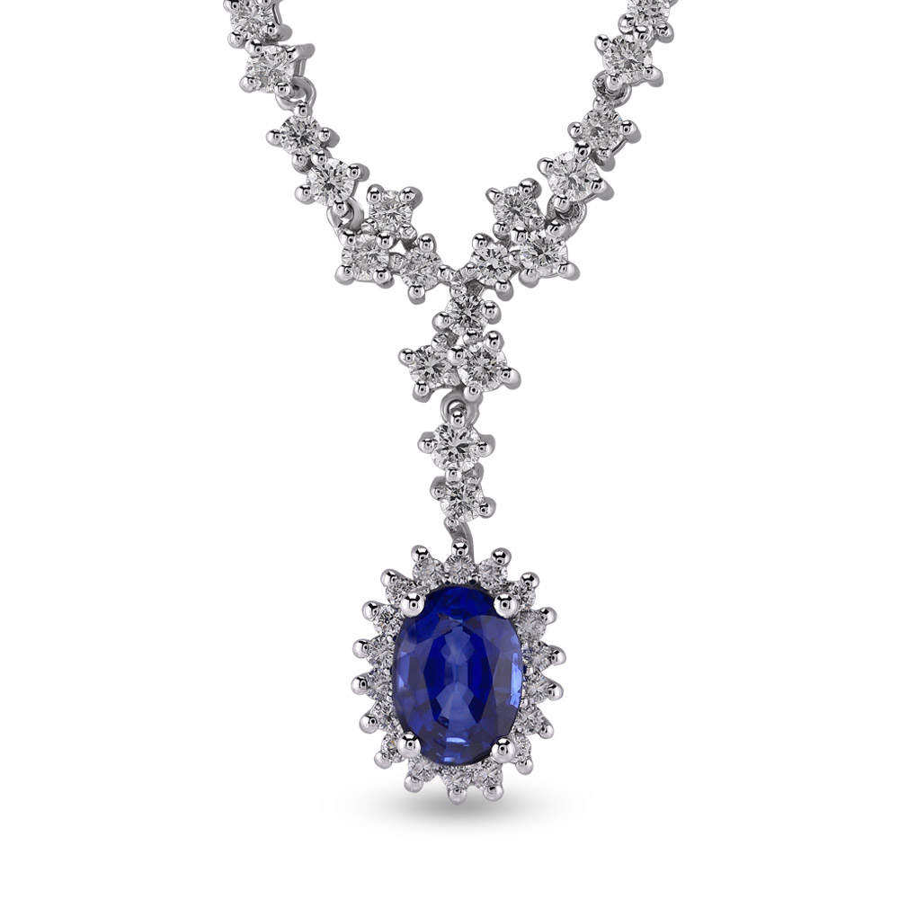 Diamond Sapphire Necklace