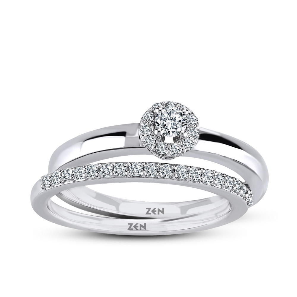 Twins Solitaire Diamond Ring