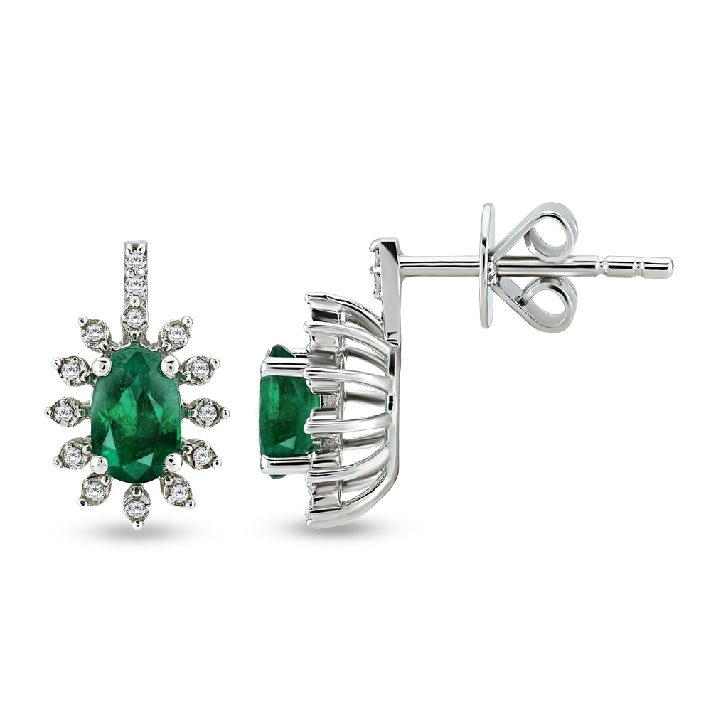 Diamond Emerald Earring