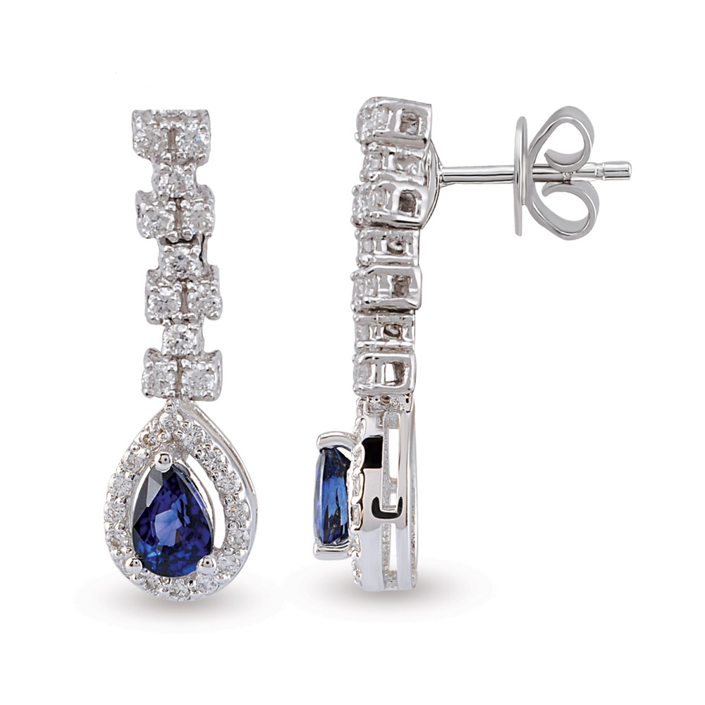 Diamond Sapphire Earring