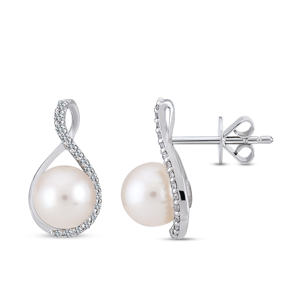Pearl Diamond Earring